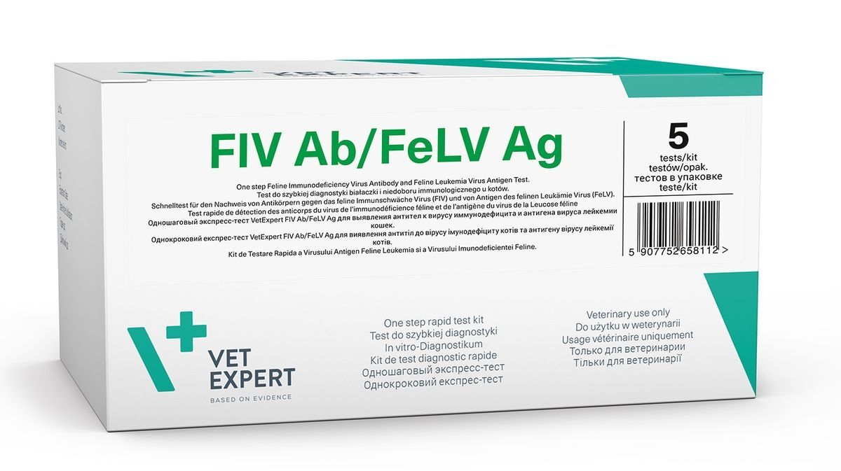 VetExpert Rapid FIV Ab/FeLV Ag Test for rapid diagnostics UK