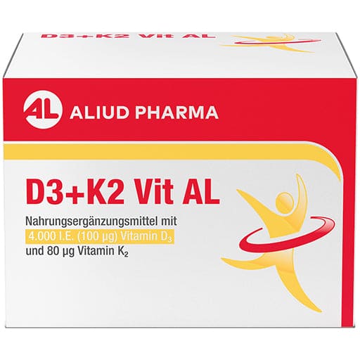 Vitamin D3+K2 Vit AL 4000 IU/80 µg capsules UK