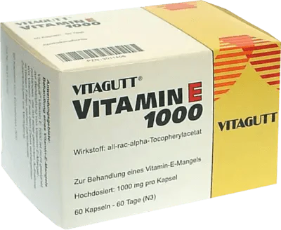 Vitamin E deficiency, VITAGUTT Vitamin E 1000 soft capsules UK