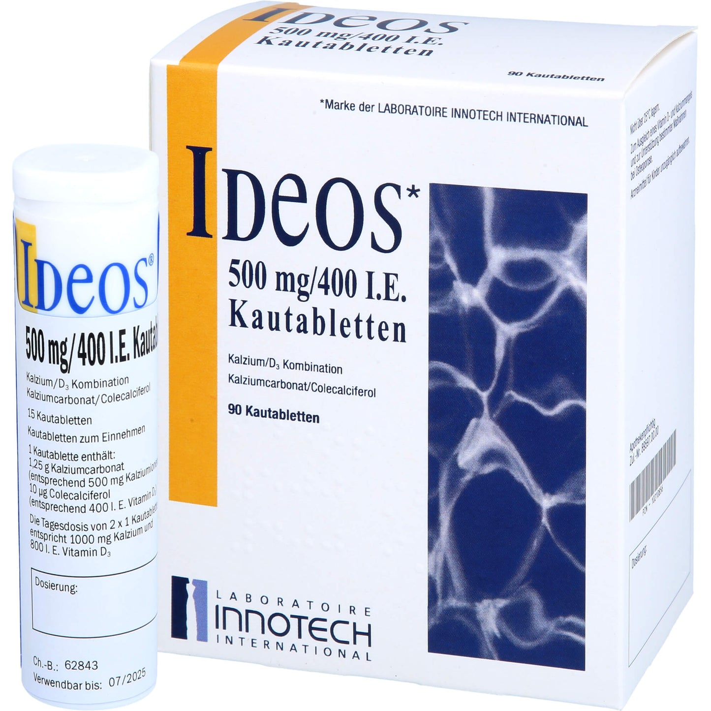 Vitamin d deficiency and calcium, IDEOS chewable tablets
