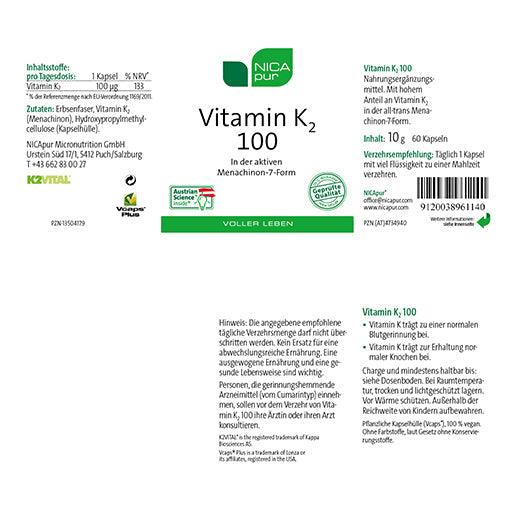 Vitamin k2 menaquinone 100
