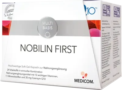 Vitamins, 11 minerals, coenzyme Q10, NOBILIN First combination pack capsules
