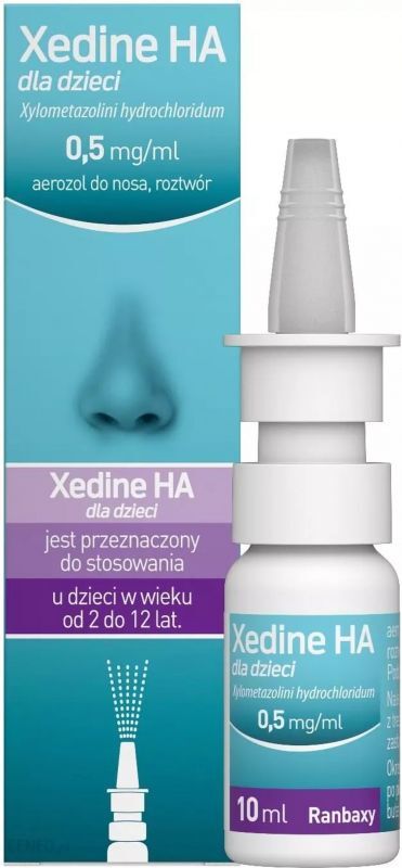 Xedine HA 0.5 mg/ml nasal spray for children 10 ml