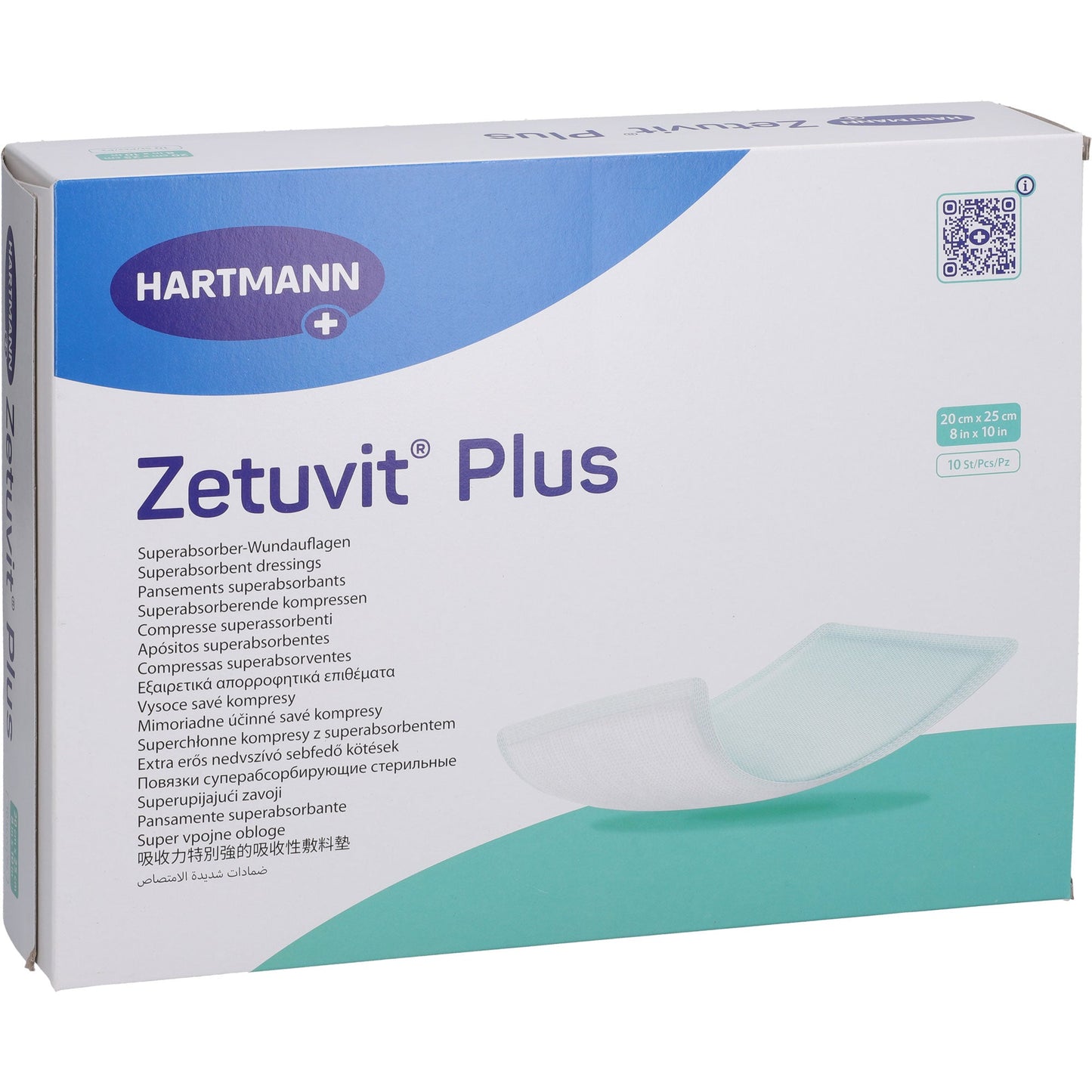 ZETUVIT Plus extra-strong suction compress sterile 20x25 cm