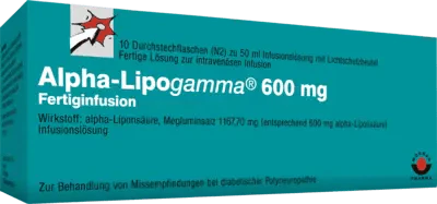 Alpha lipoic acid, Diabetes nerve damage, ethylenediamine, ALPHA-LIPOGAMMA UK