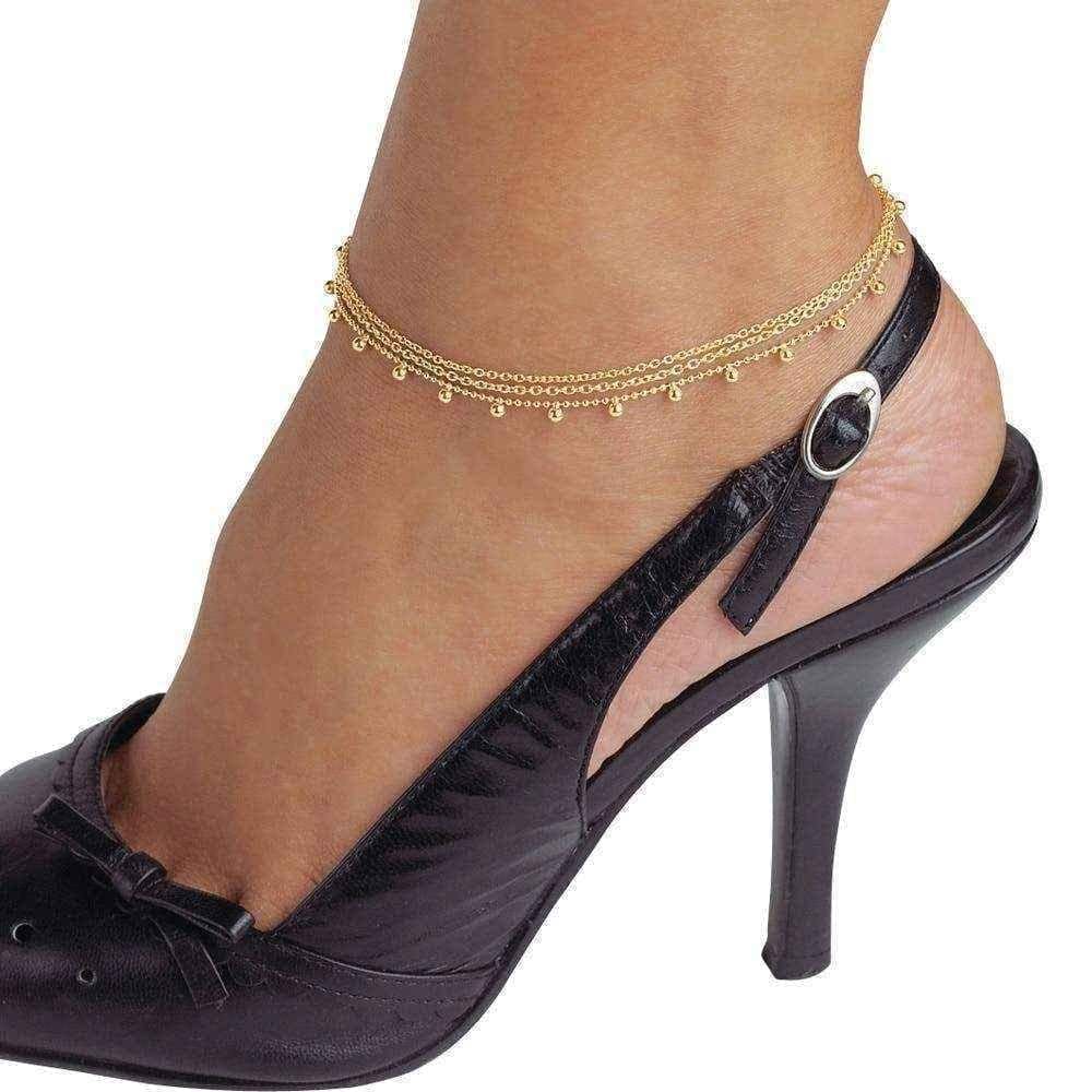 Anklet jewelry - Gold over Silver Anklet UK