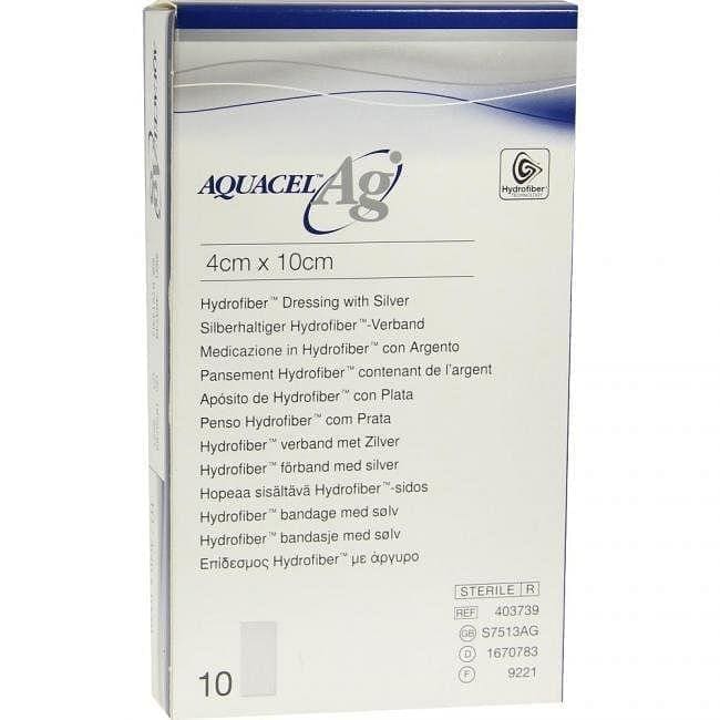 AQUACEL dressing Ag 4x10 cm with silver UK