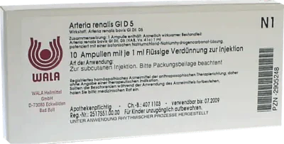 ARTERIA RENALIS GL D 5 ampoules UK