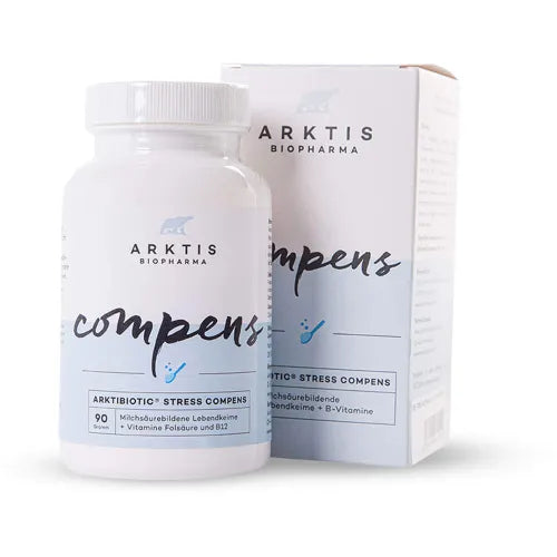 bacterial cultures with extra folic acid and vitamin B12, Stress compens powder