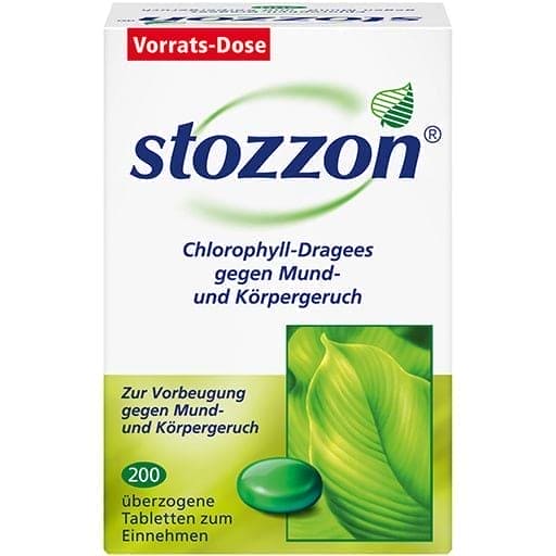 bad breath and body odor, STOZZON chlorophyll coated tablets UK
