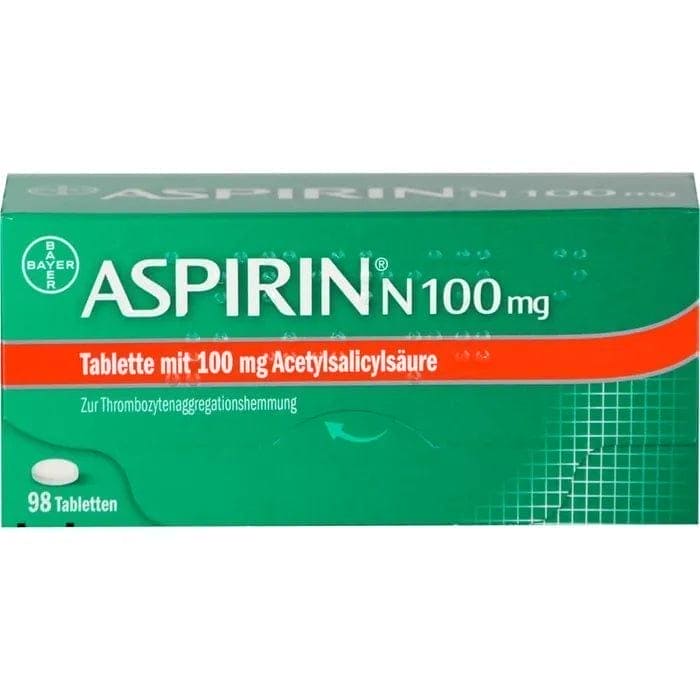 Bayer ASPIRIN N 100 mg tablets 98 pc UK
