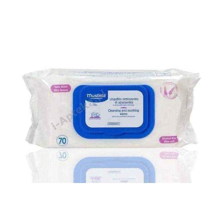 Bebe MUSTELA WIPES scroll 70 pieces packaging UK