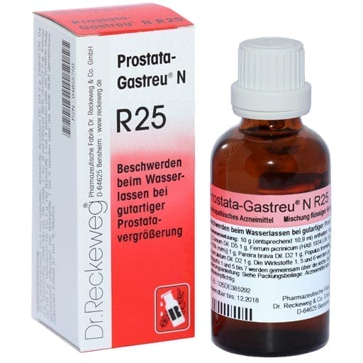 Benign prostate enlargement, PROSTATA-GASTREU N R25 mixture UK