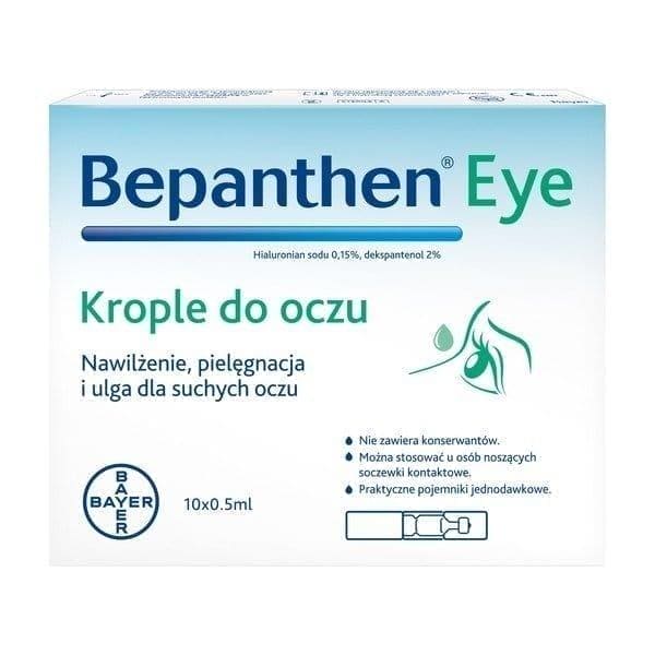 Bepanthen Eye drops, eye fatigue, eye irritation, sodium hyaluronate, dexpanthenol UK