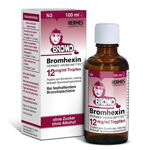 BROMHEXINE Hermes, bromhexine hydrochloride, Medicines 12 mg drops UK