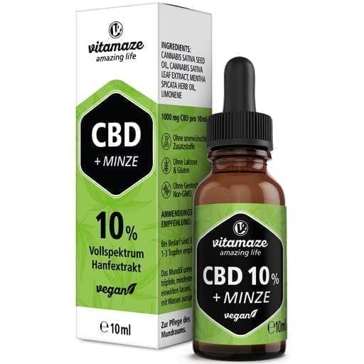 CBD oil 10% full spectrum vegan high dose + mint UK