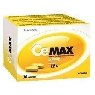 Cemax 500mg x 30 tablets of sustained release, vitamin c benefits, ascorbic acid, best vitamin c UK