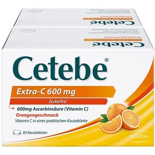 CETEBE Extra- vitamin C 600 mg chewable tablets UK