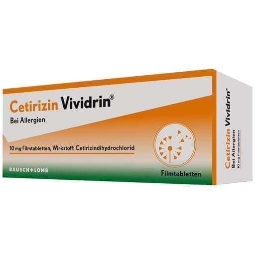 CETIRIZINE dihydrochloride Vividrin 10 mg UK