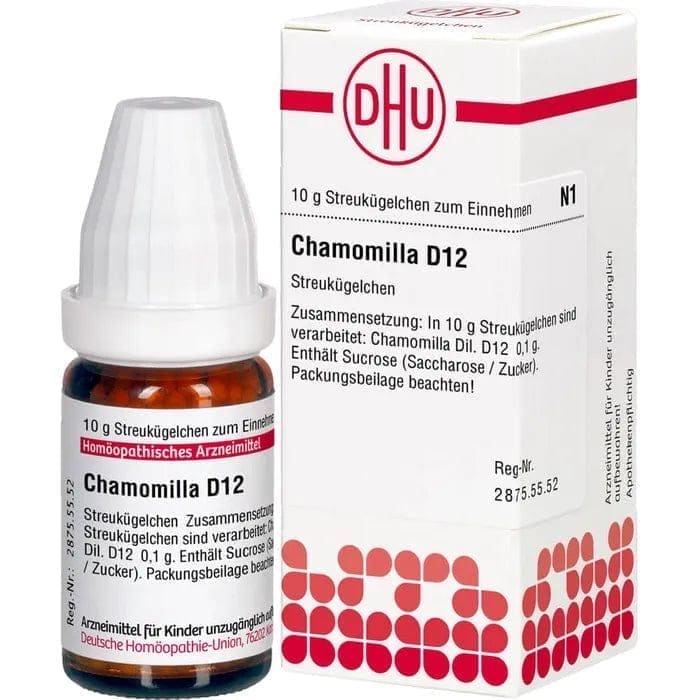 CHAMOMILLA D 12, muscle spasm, hay fever, rheumatic pain, hemorrhoids UK