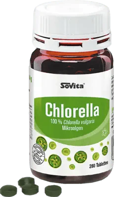 Chlorella vulgaris microalgae - quality algae, SOVITA Chlorella tablets UK