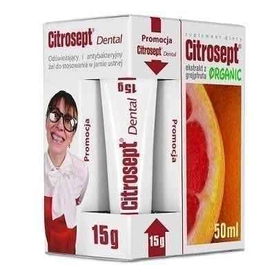 CITROCITROSEPT ORGANIC Drops 50ml + CITROSEPT DENTAL Gel 15g UK