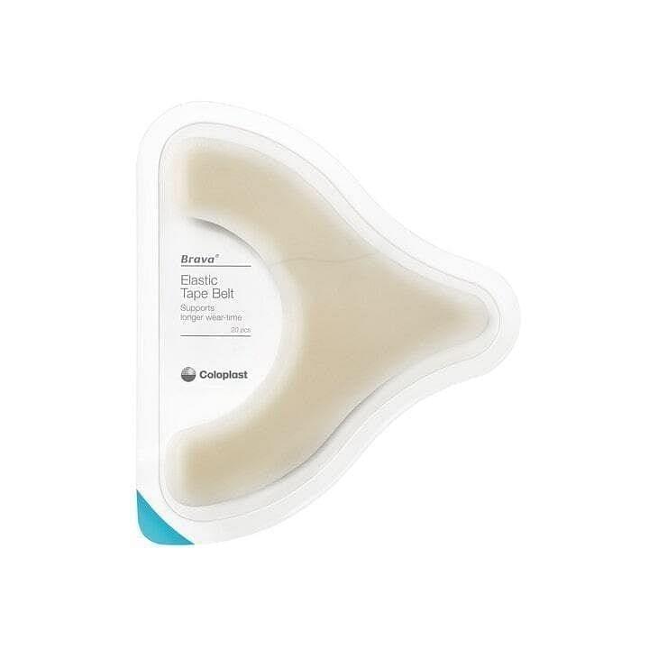 Coloplast BRAVA elastic fixing strips pointed with a hernia UK