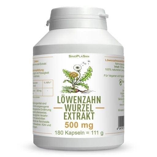 DANDELION ROOT extract, 500 mg mono capsules, VEGAN UK