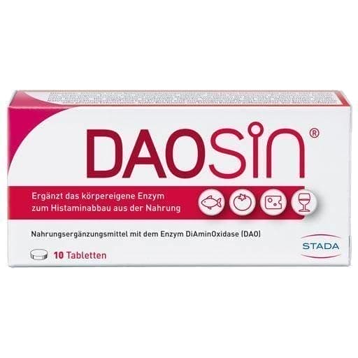 DAOSIN tablets 10 pc HISTAMINE INTolerance, allergy UK