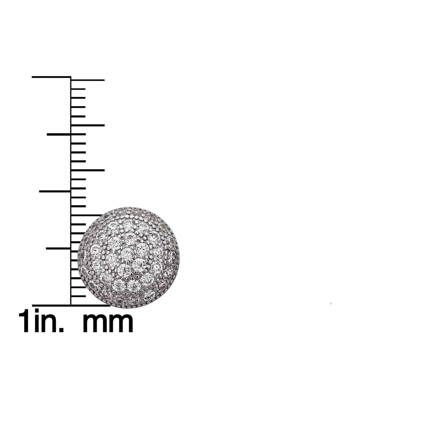 Decadence Sterling Silver Micropave Round Earrings UK