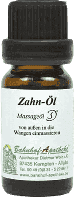 DENTAL OIL, Roman chamomile, lavender, cloves, St. John's wort, olive oil, evening primrose oil UK