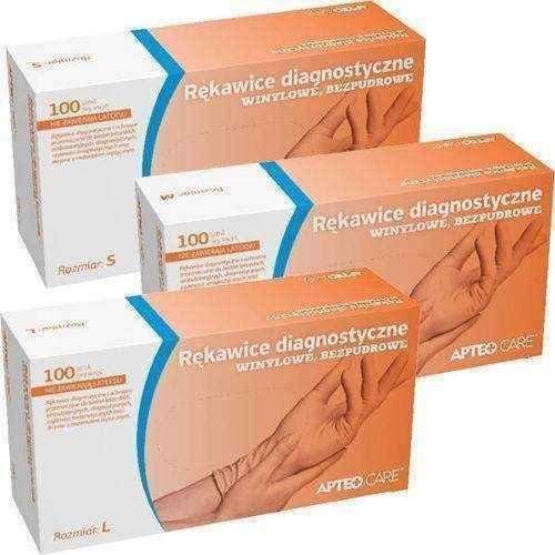 Diagnostic gloves APTEO CARE Vinyl powder-free size M x 100 pieces UK