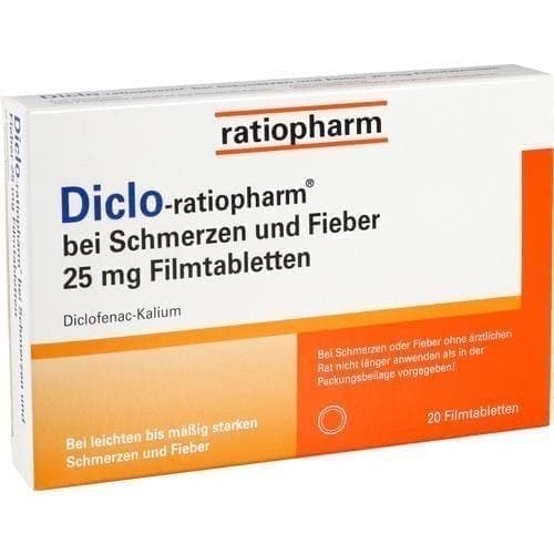 DICLO-RATIOPHARM for pain and fever, diclofenac potassium UK