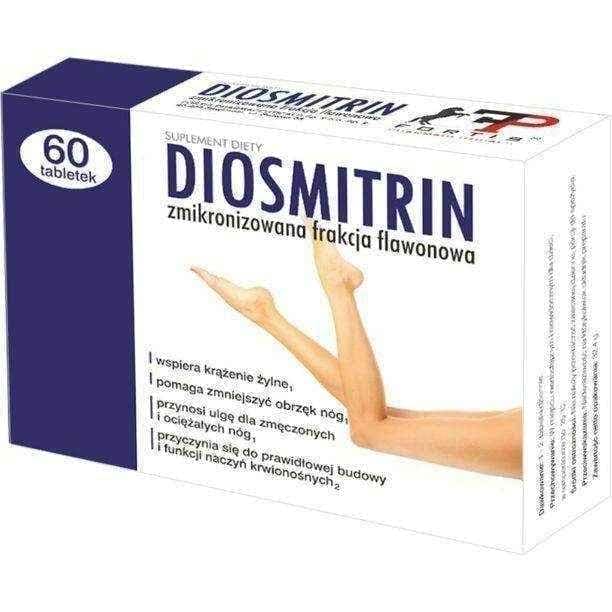 DIOSMITRIN x 60 tablets, women legs, female legs, weakness in legs, heaviness in legs UK
