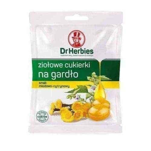 Dr. Herbies Herbal sweets throat honey-lemon 70g, throat discomfort UK