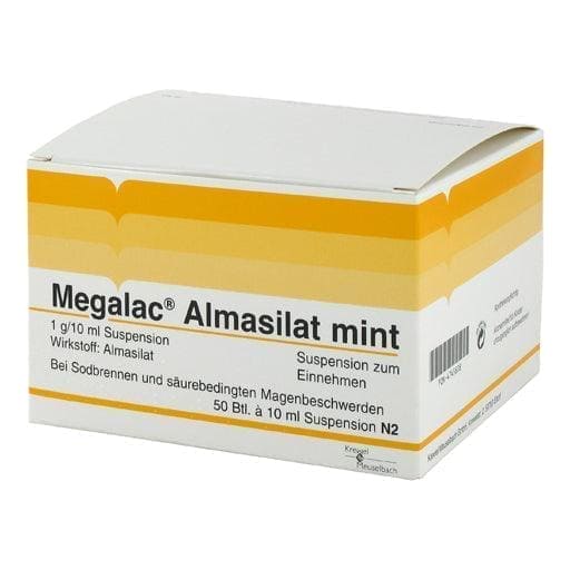 Duodenal ulcers, - heartburn, MEGALAC Almasilate Mint Suspension UK
