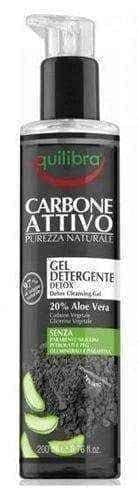 Equilibra Cleansing face wash gel with active carbon 200ml UK