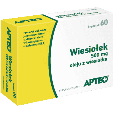 Evening primrose Apteo 500mg x 60 capsules supplement UK