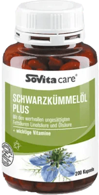 fatty acids linoleic acid and oleic acid, SOVITA CARE black cumin oil plus soft capsules UK