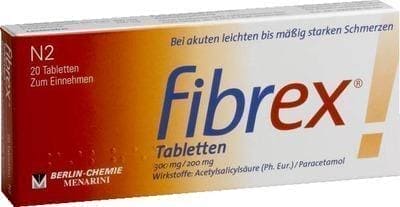 FIBREX tablets 20 pc pain killers UK