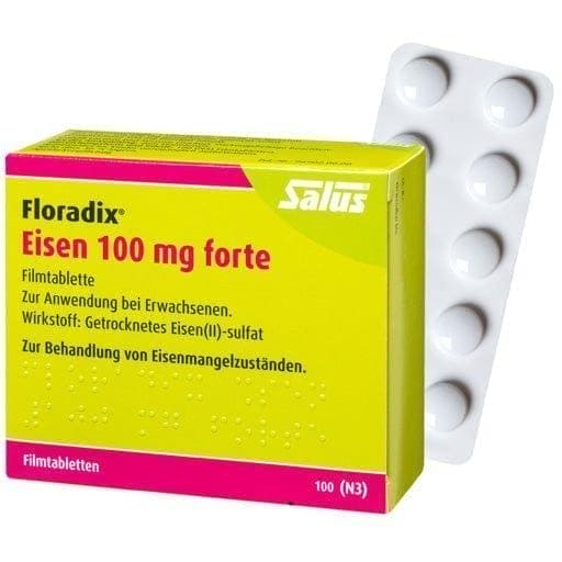 FLORADIX iron 100 mg forte film tablets UK