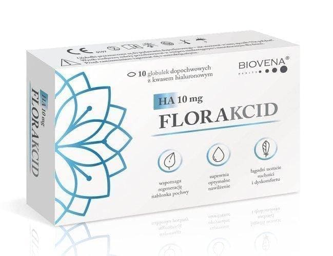 Florakcid HA 10mg x 10 vaginal globules estrogen deficiency UK