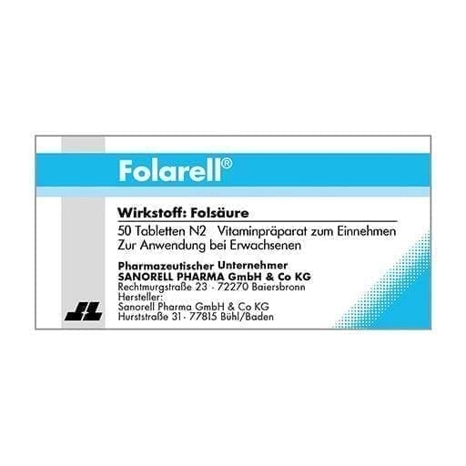 FOLARELL tablets 50 pc folic acid UK