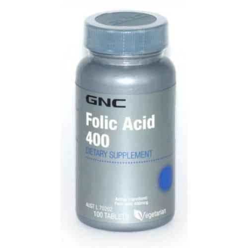 FOLIC ACID 400 mcg. 100 tablets UK
