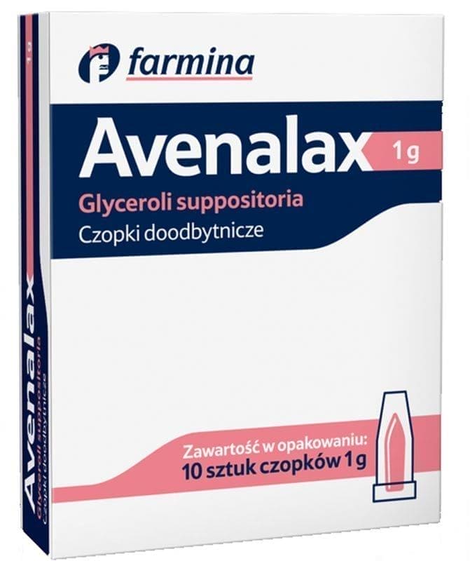 Glycerol suppositories for constipation, 1 g AVENALAX suppositories constipation UK