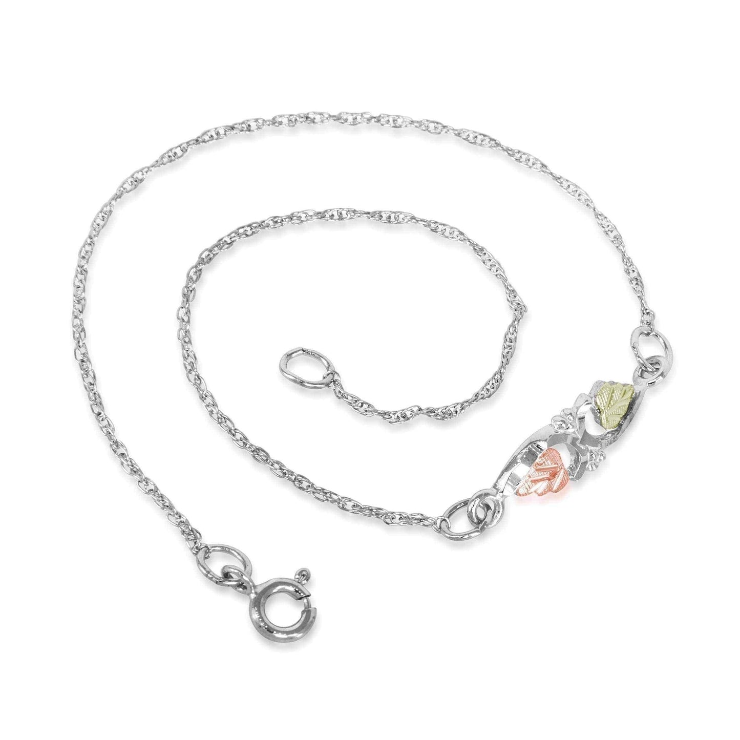 Gold on Silver Ankle Bracelet UK