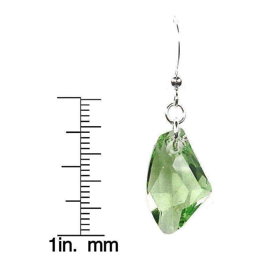 Green Galactic Sterling Silver Earrings UK