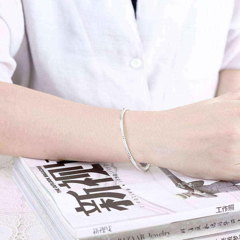 Hakbaho Jewelry Sterling Silver Paris Inspired Classic Bangle UK