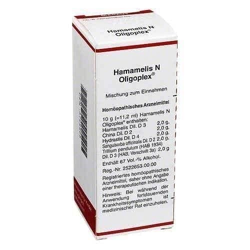 HAMAMELIS virginiana, Cinchona pubescens UK