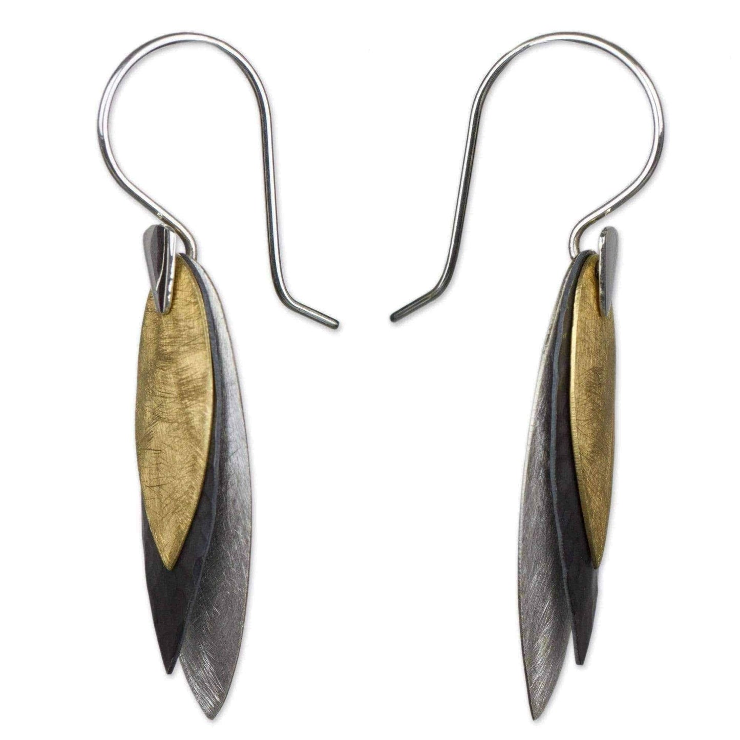 Handcrafted Sterling Silver 'Turning Leaves' Earrings (Mexico) UK